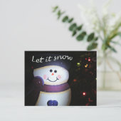 Laat het sneeuwen briefkaart (Staand voorkant)