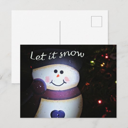 Laat het sneeuwen briefkaart (Voorkant / Achterkant)