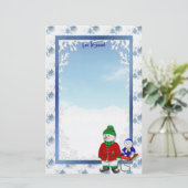 Laat het sneeuwen briefpapier (Staand voorkant)