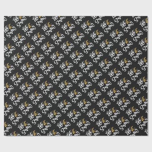 Laat het sneeuwen cadeaupapier (Vlak)