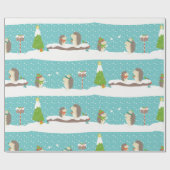 Laat het sneeuwen cadeaupapier (Vlak)