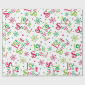 "Laat het sneeuwen" Cadeaupapier (Vlak)