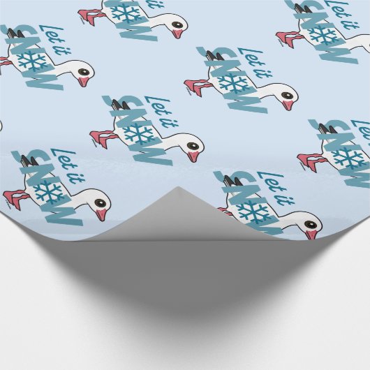 Laat het sneeuwen. cadeaupapier (Hoek)