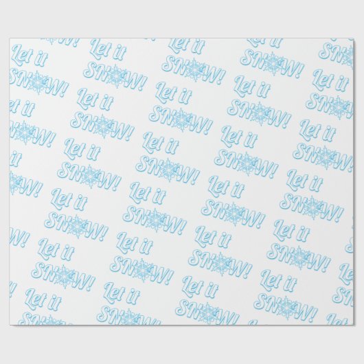 Laat het sneeuwen! cadeaupapier (Vlak)