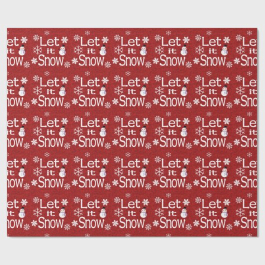 Laat het sneeuwen cadeaupapier (Vlak)