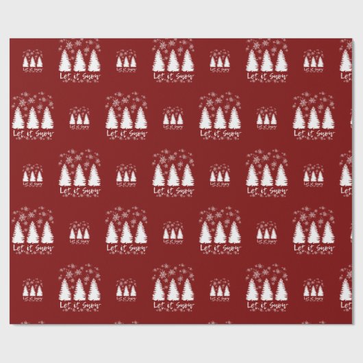 Laat het sneeuwen cadeaupapier (Vlak)