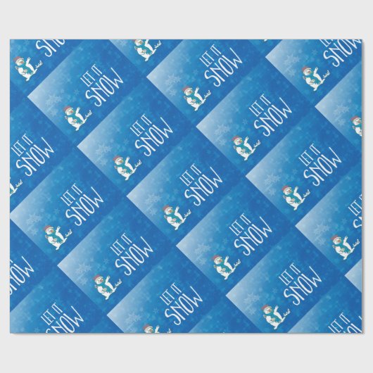 Laat het sneeuwen cadeaupapier (Vlak)