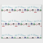 Laat het sneeuwen cadeaupapier (Vlak)