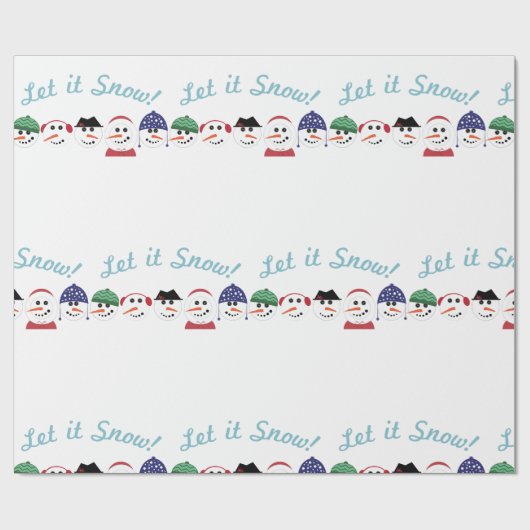 Laat het sneeuwen cadeaupapier (Vlak)
