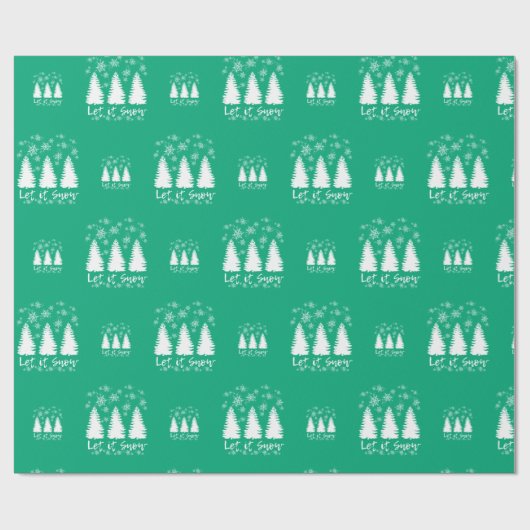 Laat het sneeuwen cadeaupapier (Vlak)