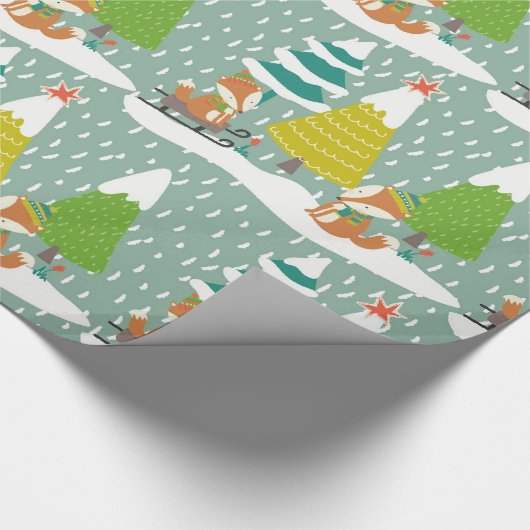 Laat het sneeuwen cadeaupapier (Hoek)