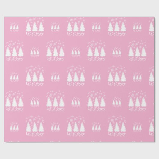 Laat het sneeuwen cadeaupapier (Vlak)