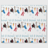 Laat het sneeuwen cadeaupapier (Vlak)