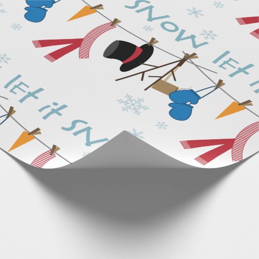 Laat het sneeuwen cadeaupapier (Hoek)