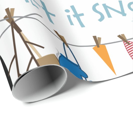 Laat het sneeuwen cadeaupapier (Rol Hoek)