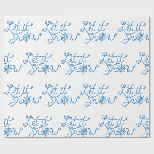 Laat het sneeuwen cadeaupapier (Vlak)
