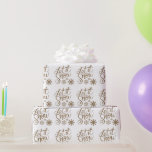 "Laat het sneeuwen" Christmas Gold Glitter Cadeaupapier<br><div class="desc">Gouden Glitter Kerstmis "Laat het sneeuwen"</div>