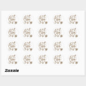 "Laat het sneeuwen" Christmas Gold Glitter Ronde Sticker (Vel)