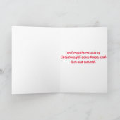 Laat het sneeuwen Christmas Pig Kaart (Binnen)