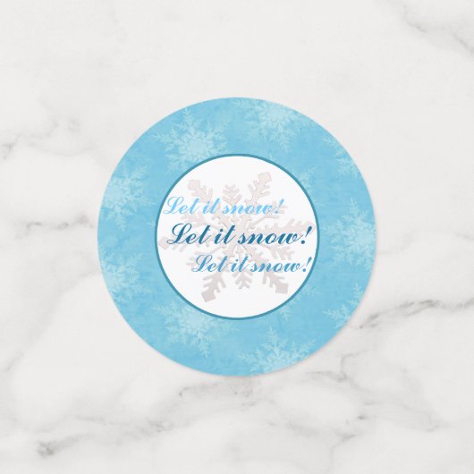 Laat het sneeuwen. confetti (Kleine voorkant)