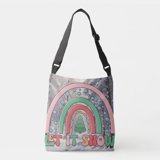 Laat het Sneeuwen Crossbody Tas (Voorkant)