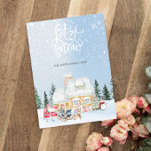 Laat het sneeuwen Cute Kerstman Kerst Foto Kaart