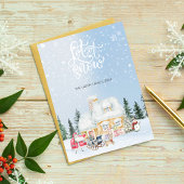 Laat het sneeuwen Cute Sinterklaas Kerst Foto Kaar Kaart