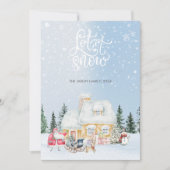 Laat het sneeuwen Cute Sinterklaas Kerst Foto Kaar Kaart (Voorkant)