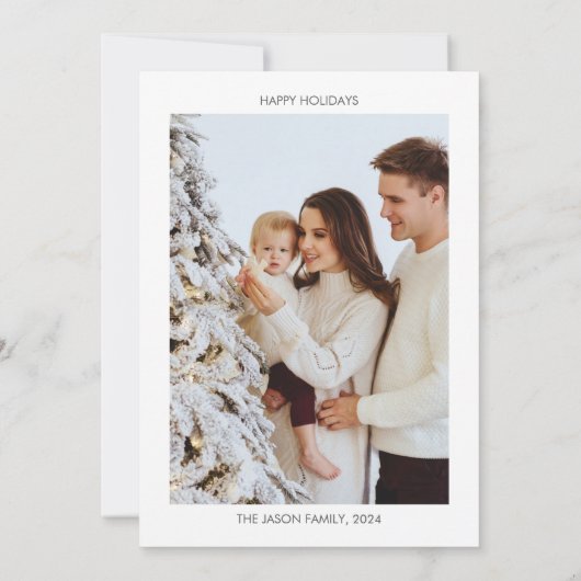 Laat het sneeuwen Cute Sinterklaas Kerst Fotokaart Kaart (Achterkant)