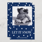 Laat het sneeuwen de Kaart van de Foto van de (Voorkant / Achterkant)