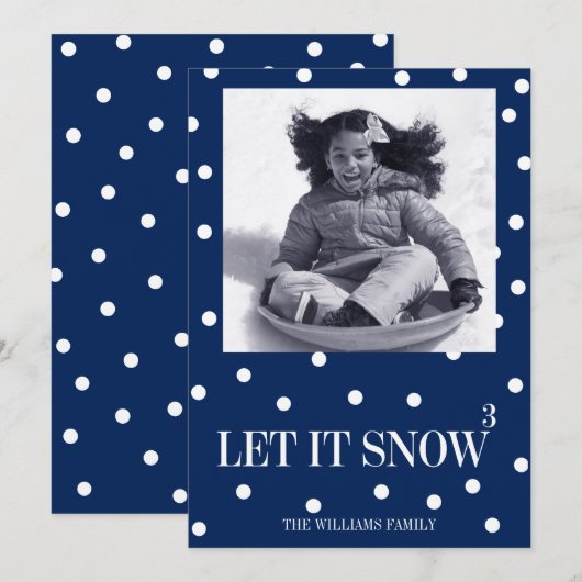 Laat het sneeuwen de Kaart van de Foto van de (Voorkant / Achterkant)