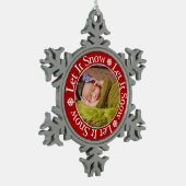 Laat het sneeuwen de Sneeuwvlok van de Sjabloon Tin Sneeuwvlok Ornament (Links)