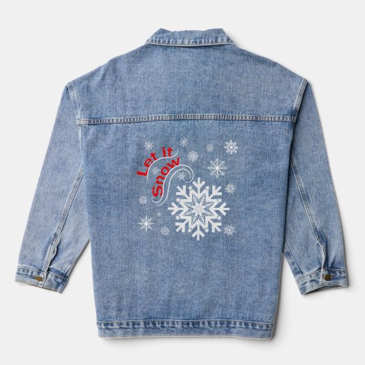 Laat het sneeuwen denim jacket (Achterkant)