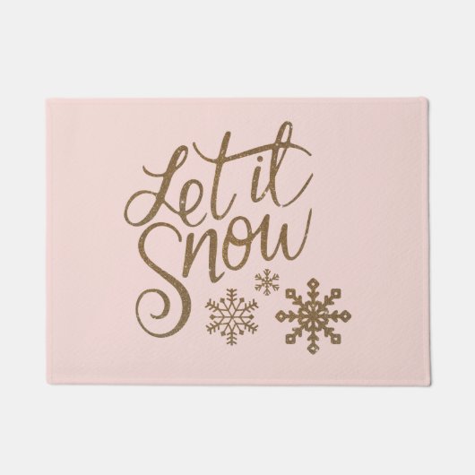 laat het sneeuwen deurmat (Voorkant)