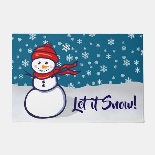 Laat het Sneeuwen Deurmat (Voorkant)