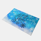 Laat het Sneeuwen Deurmat (Schuin)