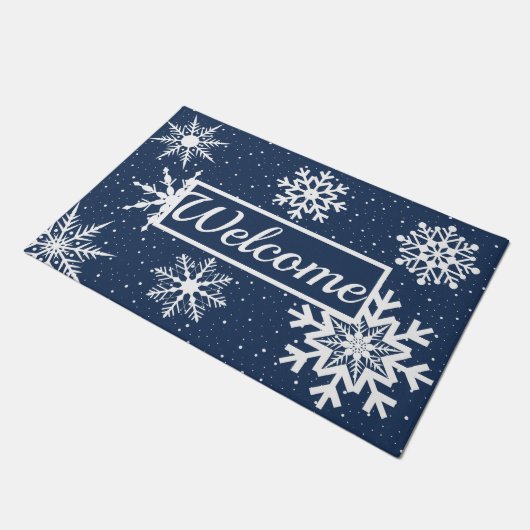 Laat het sneeuwen deurmat (Schuin)