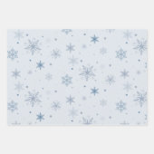 Laat het sneeuwen Dusty Blue en Bourgogne geperson Inpakpapier Vel (Voorkant 2)