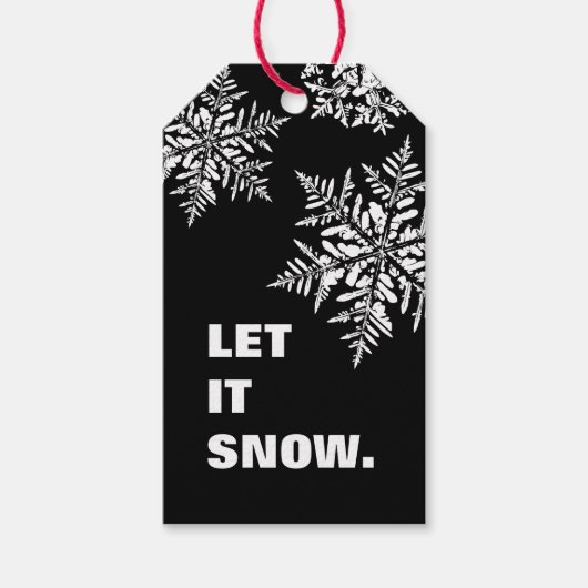 Laat het sneeuwen | Eenvoudig reinigen met kerstmi Cadeaulabel (Voorkant)