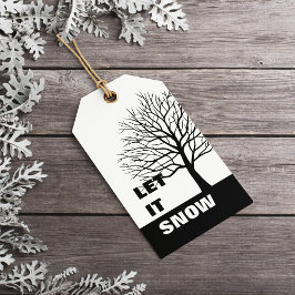 Laat het sneeuwen | Eenvoudig reinigen met kerstmi Cadeaulabel