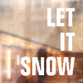 Laat het sneeuwen | Eenvoudig wit met kerstminima Raamsticker (Vel 2)