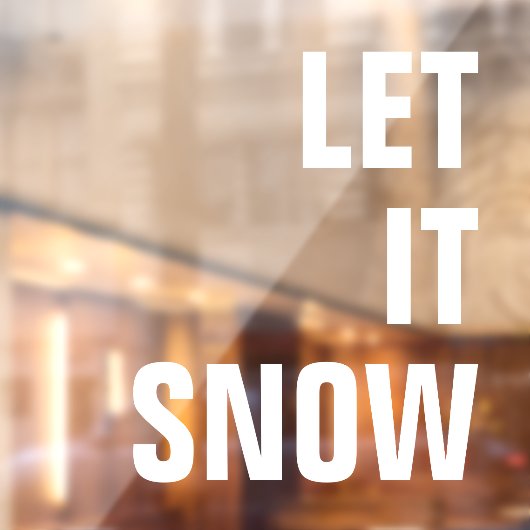 Laat het sneeuwen | Eenvoudig wit met kerstminima Raamsticker (Vel 2)