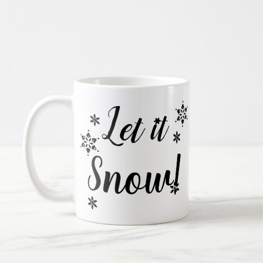 Laat het sneeuwen! - Eenvoudige versie Koffiemok (Links)
