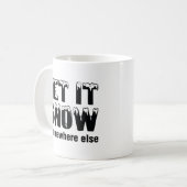 Laat het sneeuwen... ergens anders. koffiemok (Voorkant links)