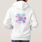 Laat het sneeuwen! Ergens anders - Roze sneeuw Hoodie (Achterkant)