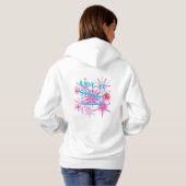 Laat het sneeuwen! Ergens anders - Roze sneeuw Hoodie (Achterkant volledig)