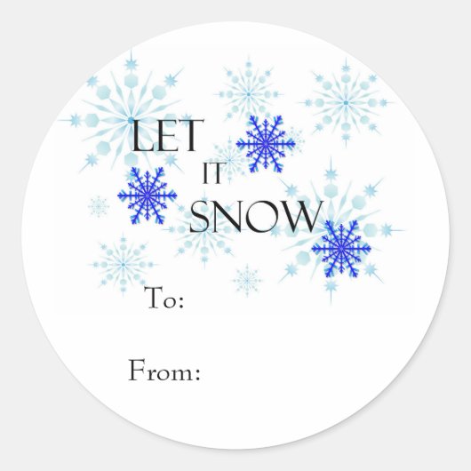 "Laat het sneeuwen" - Etiketten voor de Sticker va (Voorkant)
