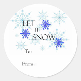 "Laat het sneeuwen" - Etiketten voor de Sticker va