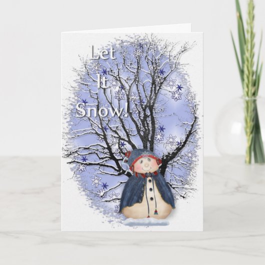 Laat het sneeuwen feestdagen kaart (Voorkant)