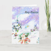 Laat het sneeuwen feestdagen kaart (Voorkant)